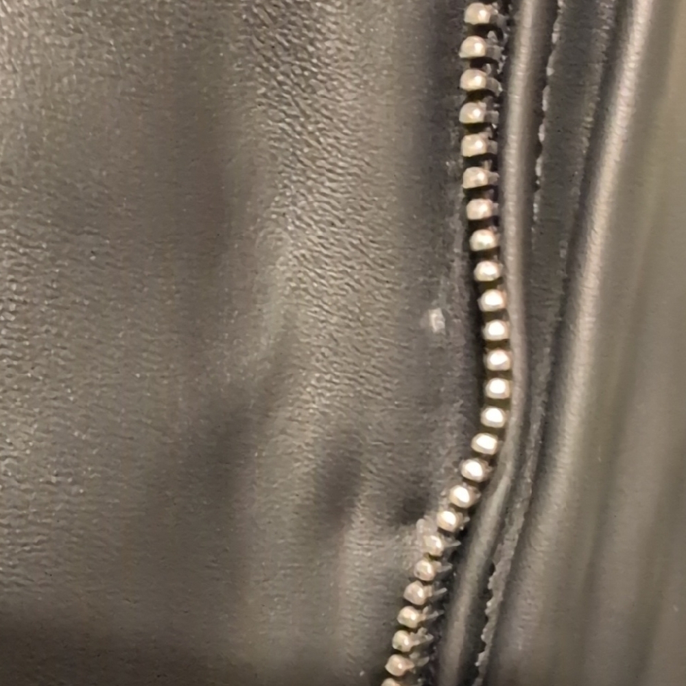 Nwt Tommy Hilfiger Black Leather Biker Jacket India Dress Club 46 US 14 - Picture 7 of 16